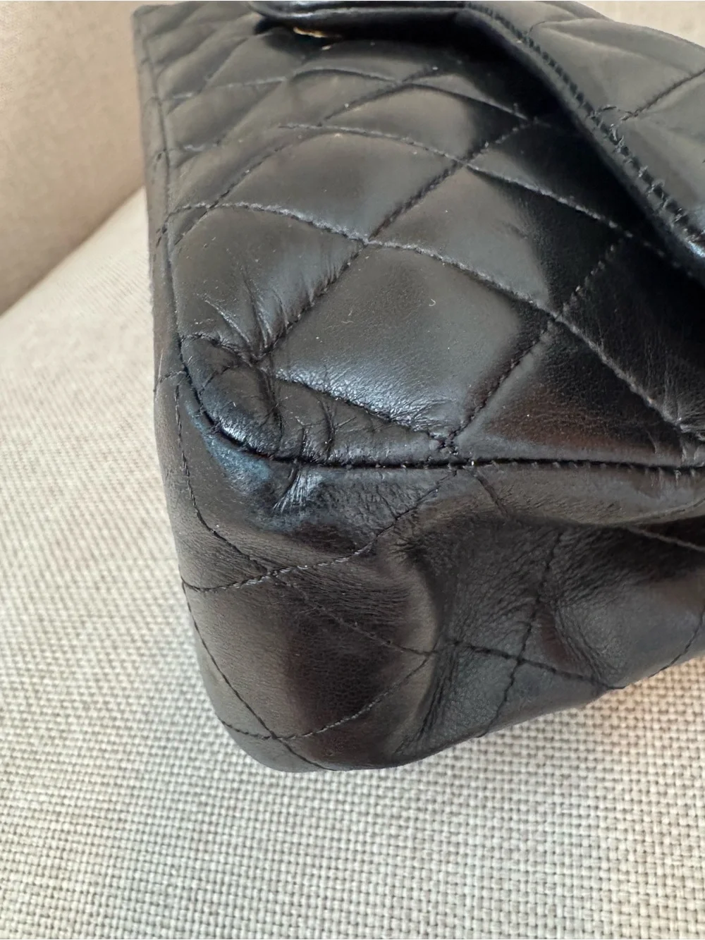 Chanel Medium Black Lambskin Classic Double Flap Bag